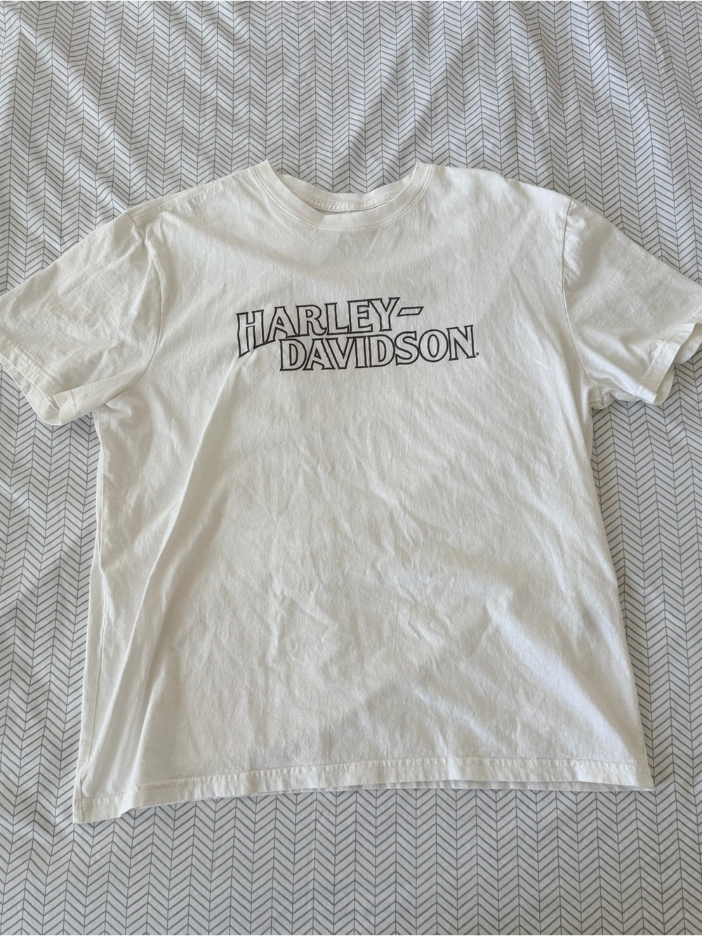Harley-Davidson White Tee with Black Logo
